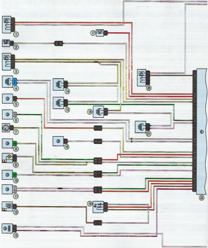 Электросхема - система управления двигателем К4М